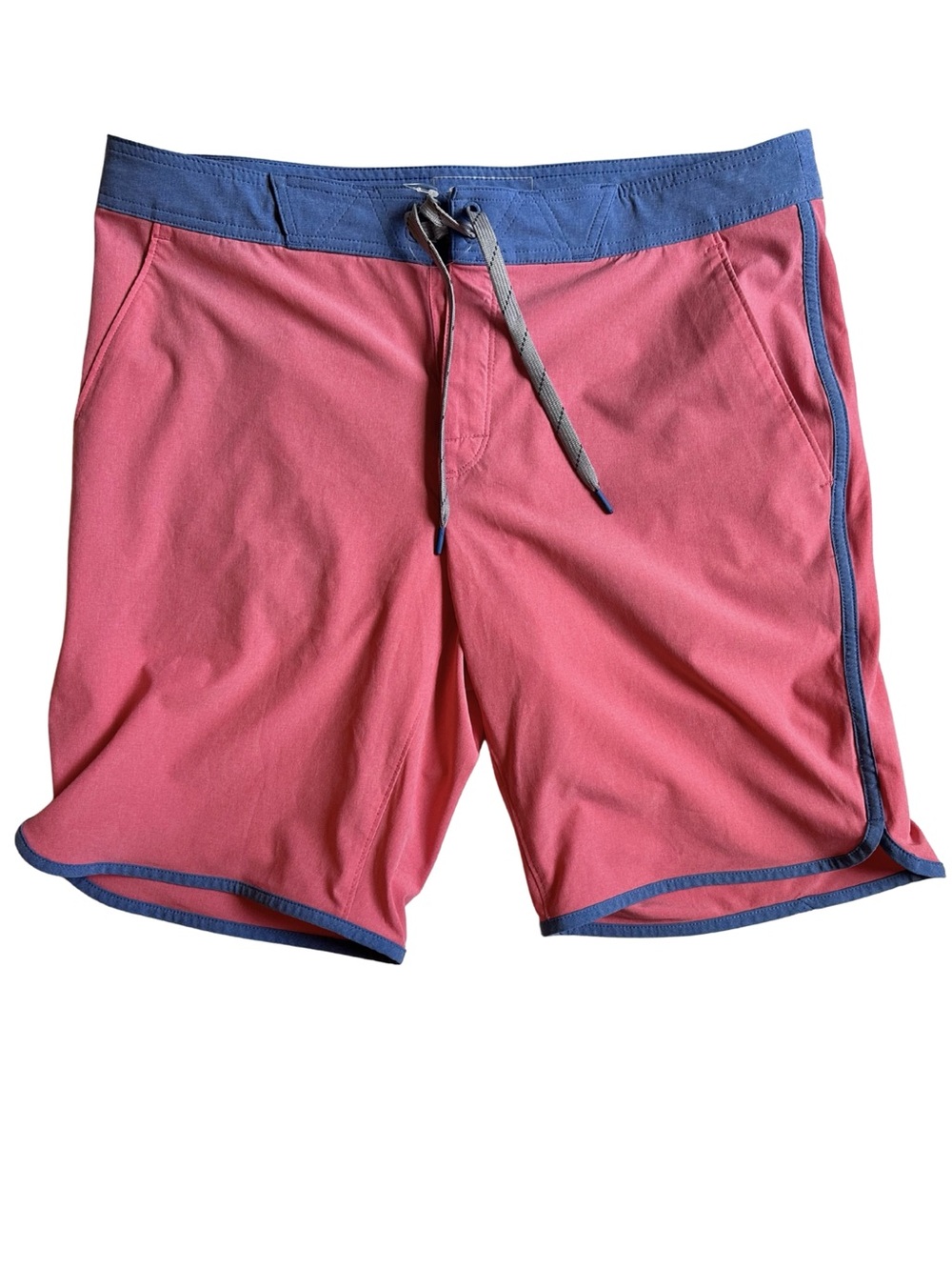 EDDIE BAUER ⁠Board Shorts Swim Trunks Pink-ish Red Blue Mens Size 35 Large NWOT⁠